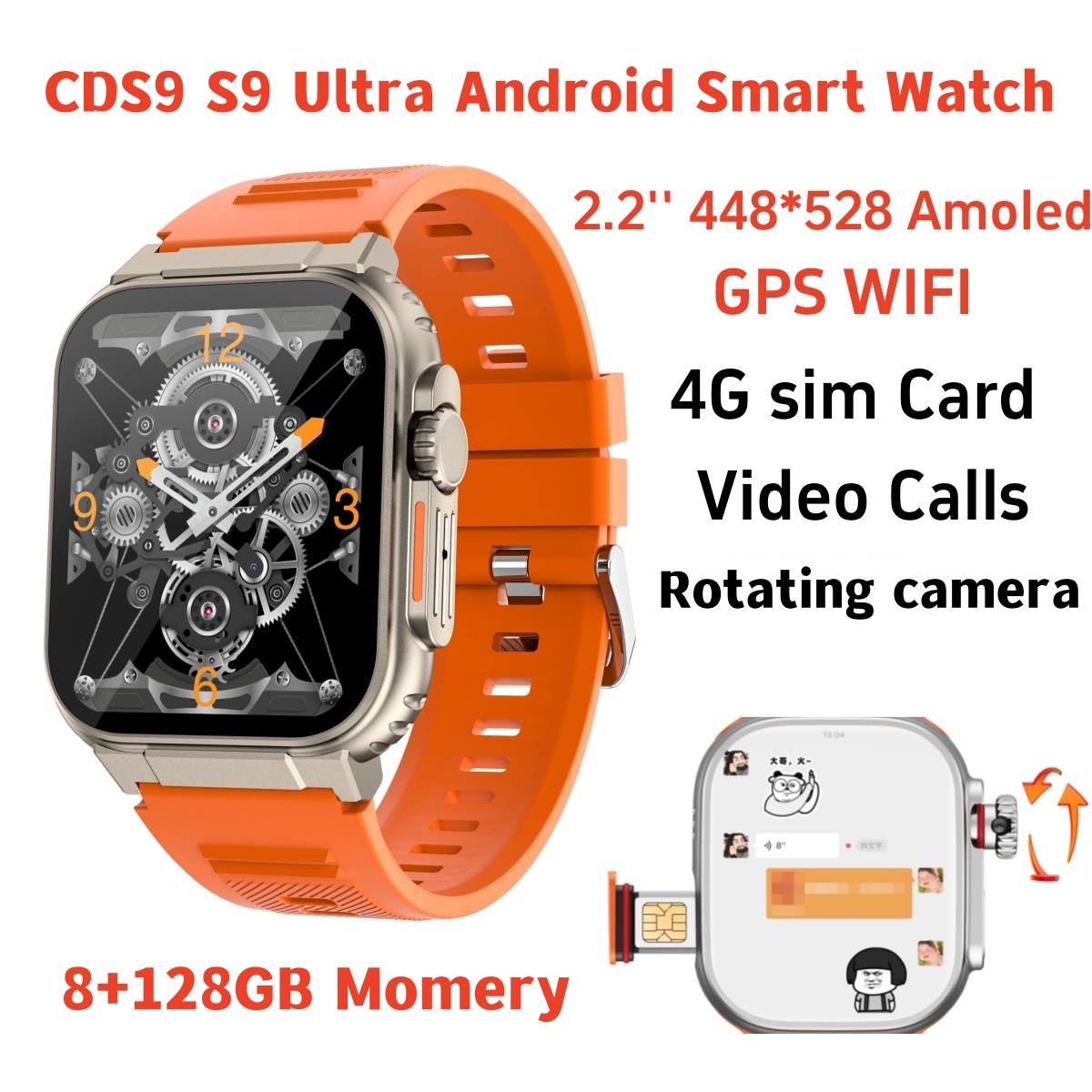 Fall Detection Watch - Reloj Inteligente Original S10 con Red