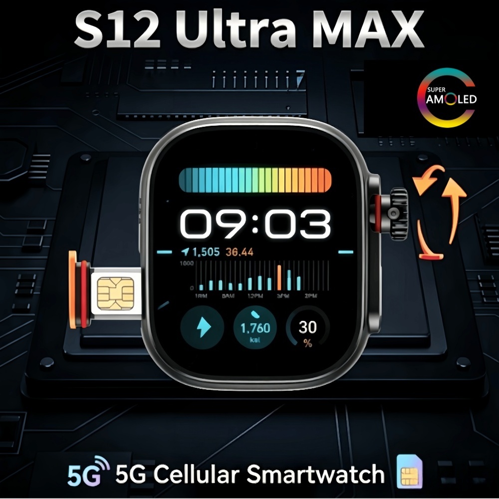 Fall Detection Watch - Versión Global Android 12.0 S12 Ultra