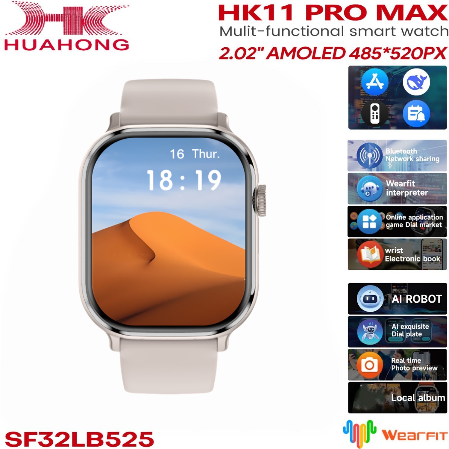 Fall Detection Watch - Reloj Inteligente Original HK11 Pro MAX
